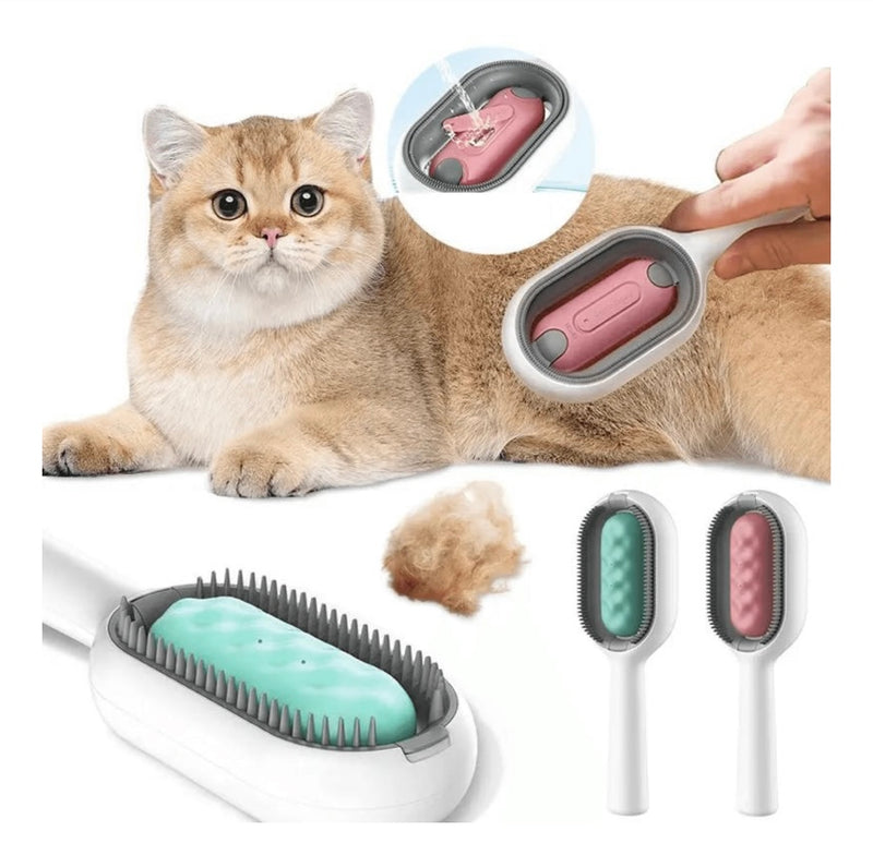 Escova de silicone multifuncional com água para pet